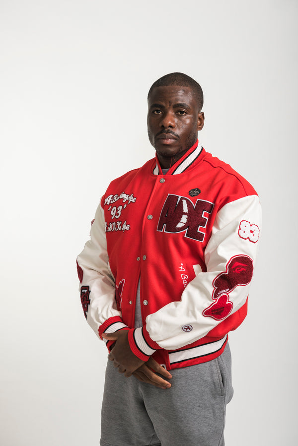 Varsity Badge Bomber - Navy