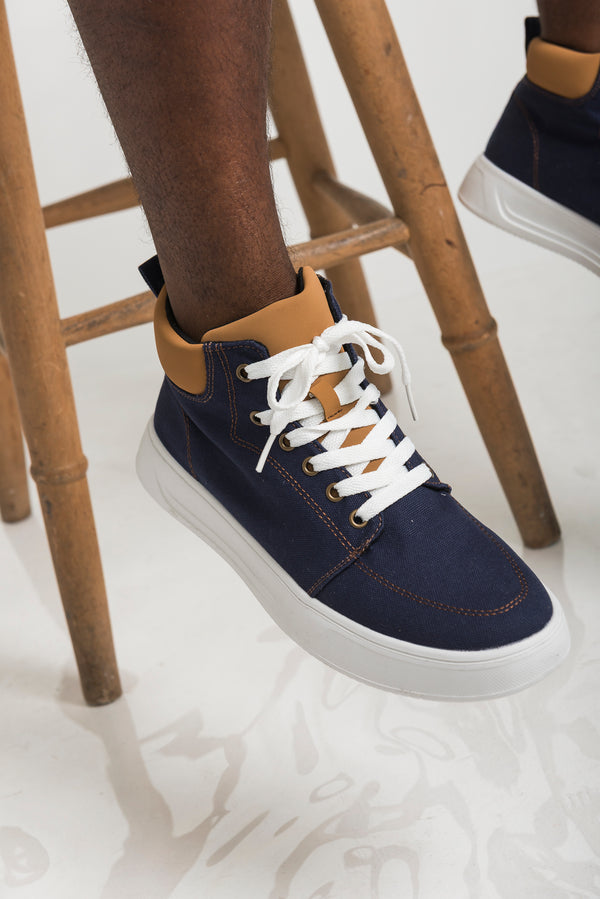 Navy Low-Top Sneakers