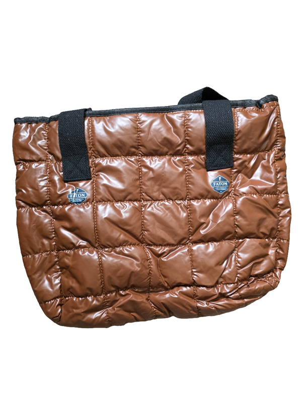 Brown Quilted Tote Bag